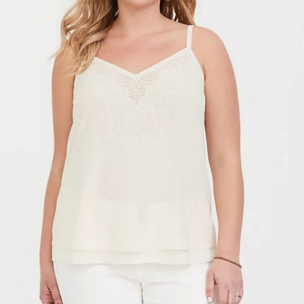 Ivory Double Layer Swing Cami